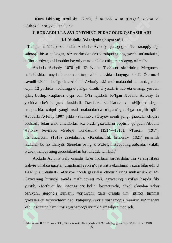 A.Avloniyning  Turkiy guliston yohud axloq asarida ta’limiy-axloqiy masalalar 5