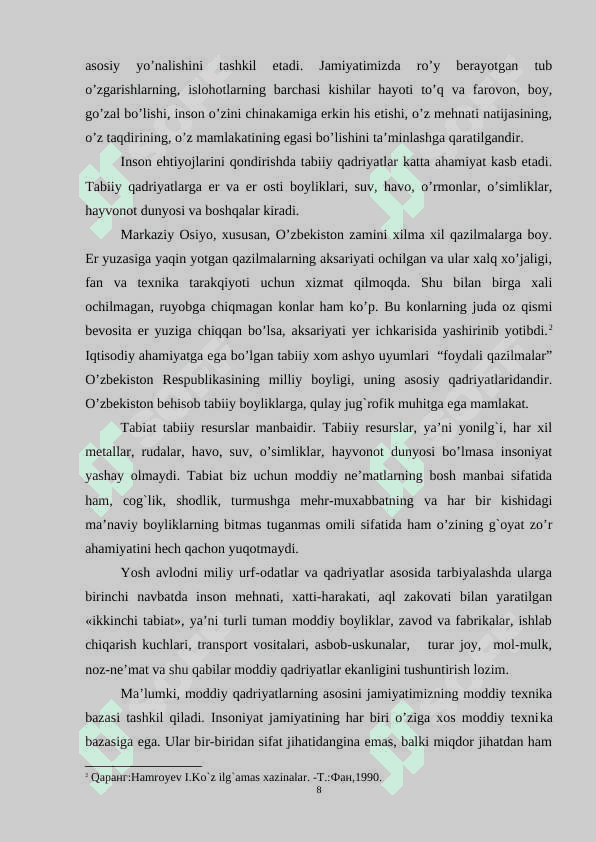 Boshlang’ich sinf o’quvchilarini milliy qadriyat va anʼanalar orqali tarbiyalash yo’llari 8