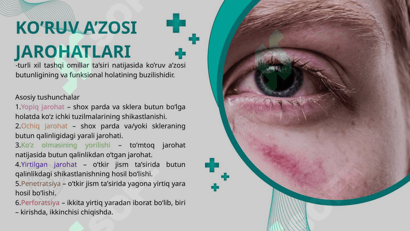 Ko'ruv a'zosi jarohatlari 2