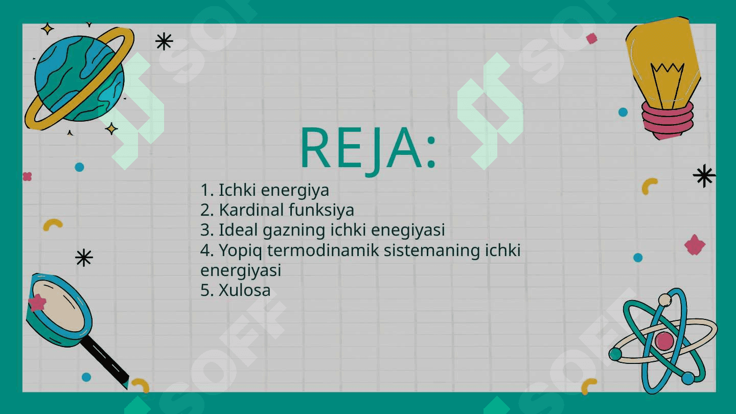 IDEAL GAZ ICHKI ENERGIYASI 2