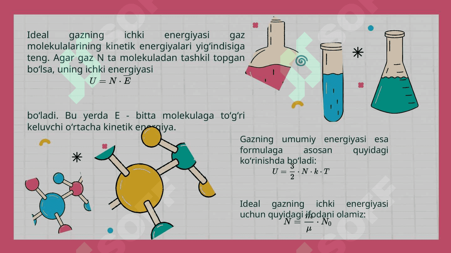 IDEAL GAZ ICHKI ENERGIYASI 4