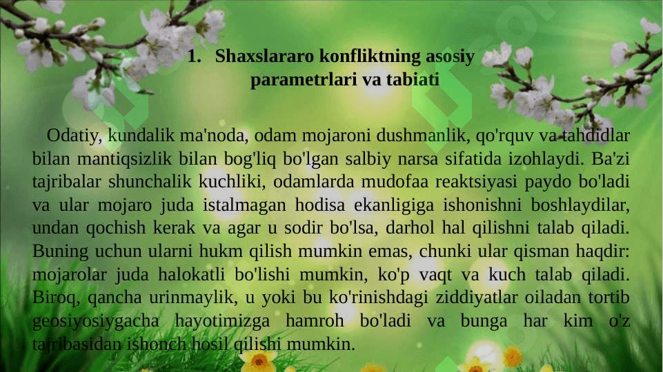 Shaxslararo konflikt 2