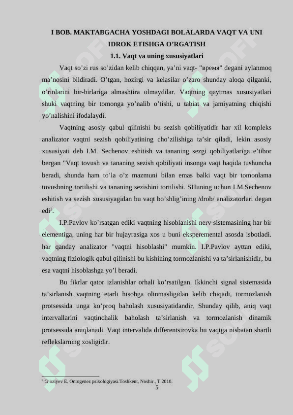 Maktabgacha davr bolalarida vaqt idrokini rivojlanishi 5
