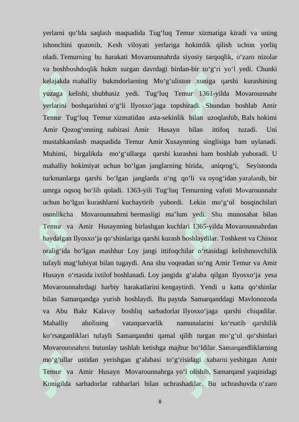 Amir Temur davirda savdo pul munosabatlari 8