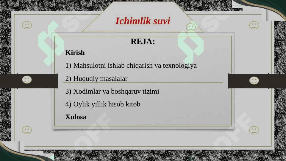 Korxonani tashkil etish va tadbirkorlik 2