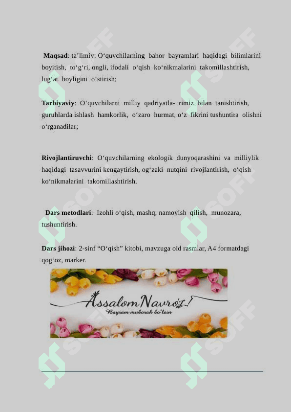 "Navro'z" 1 soatlik dars ishlanma 2