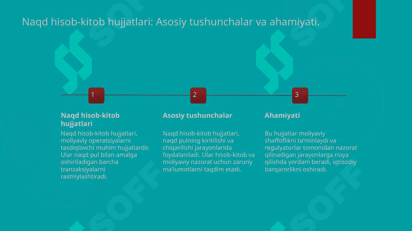 Pul hisob-kitob hujjatlarni rasmiylashtirish tartibi 3