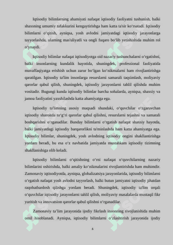 IQTISODIY BILIM ASOSLARINI O‘QITISH USULLARI 6