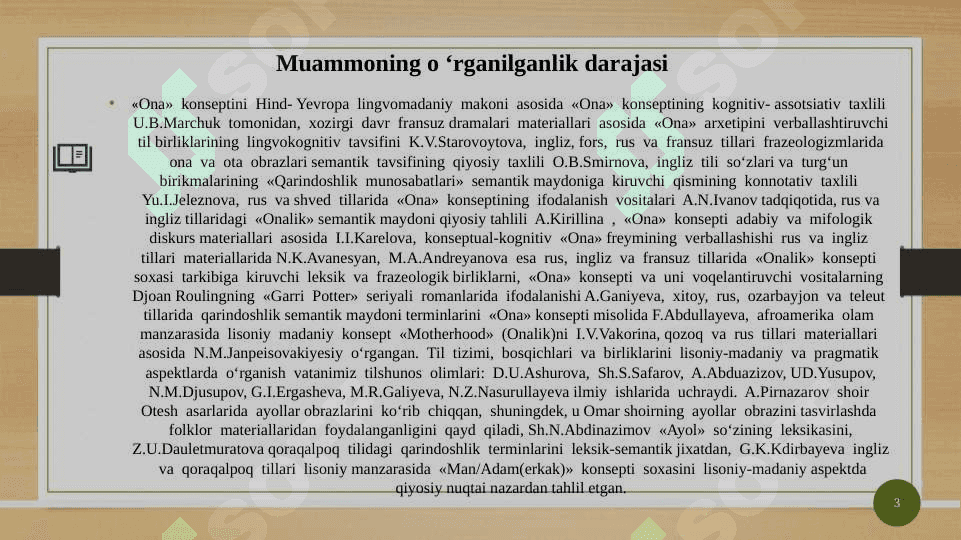 INGLIZ VA O'ZBEK TILLARIDA PARENTS/OTA-ONA  KONSEPTINING LINGVOKOGNITIV TADQIQI 3