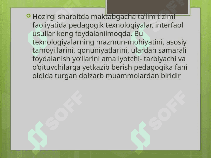 Maktabgacha ta'lim tashkilotida o'yinlarni tashkil etish texnalogiyalari 2