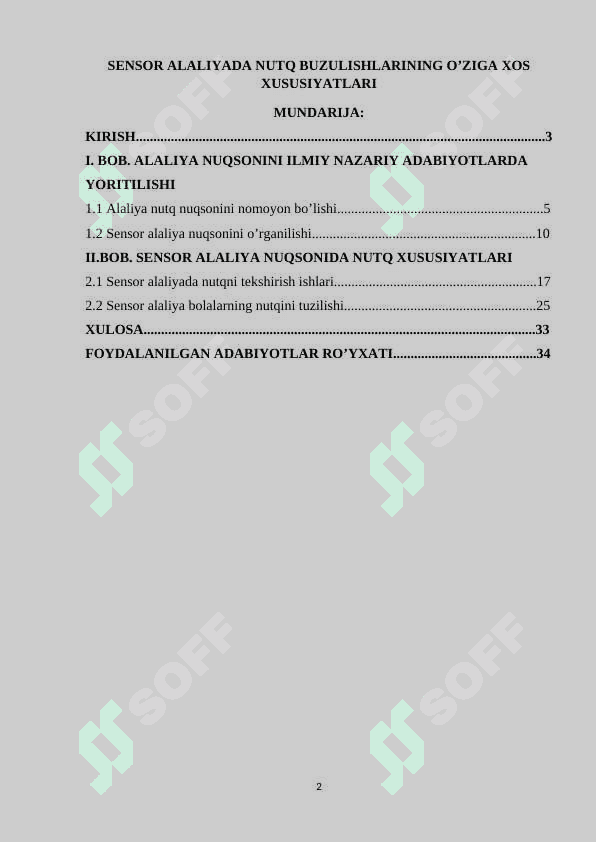 Sensor alaliyada nutq buzulishlarining o’ziga xos  xususiyatlari 2