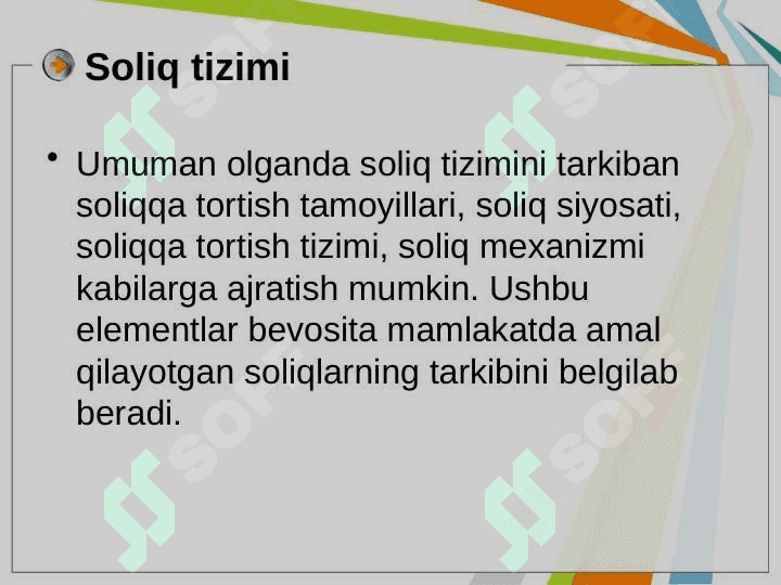 O’zbekiston Respublikasida amalda bo'lgan soliqlar va boshqa majburiy to'lovlar 4