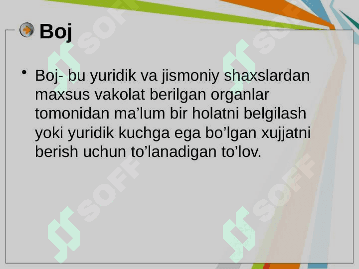 O’zbekiston Respublikasida amalda bo'lgan soliqlar va boshqa majburiy to'lovlar 7