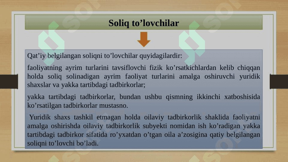 QAT’IY BELGILANGAN SOLIQ 4