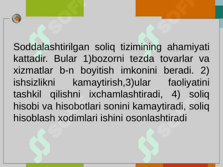 Soddalashtirilgan soliq tizimi UMUMIY 4
