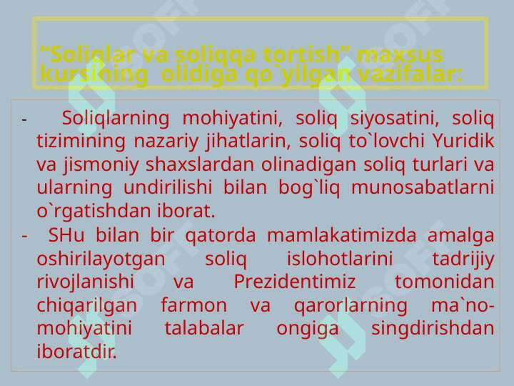 Soliqlarning iqtisodiy mohiyati 5
