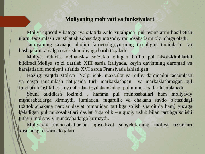 MOLIYA TIZIMI VA MOLIYAVIY SIYOSAT 4