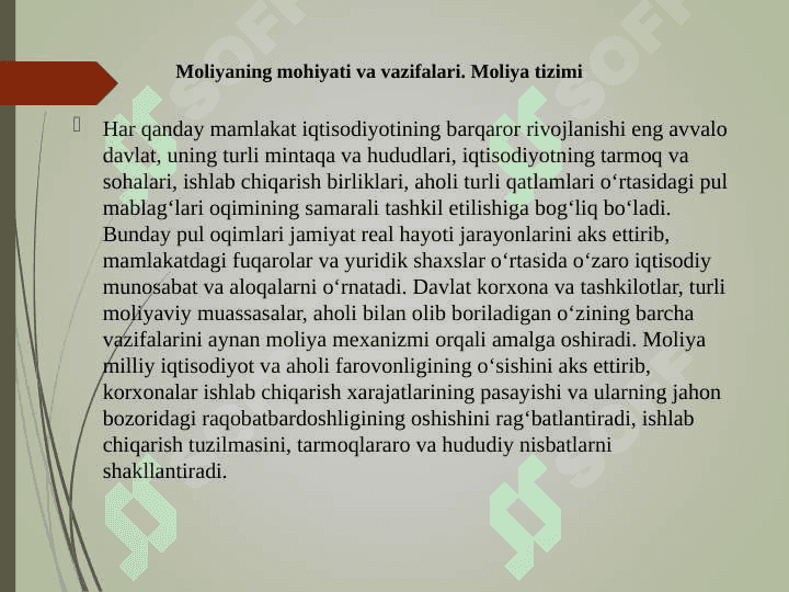 MOLIYA TIZIMI VA MOLIYAVIY SIYOSAT 6