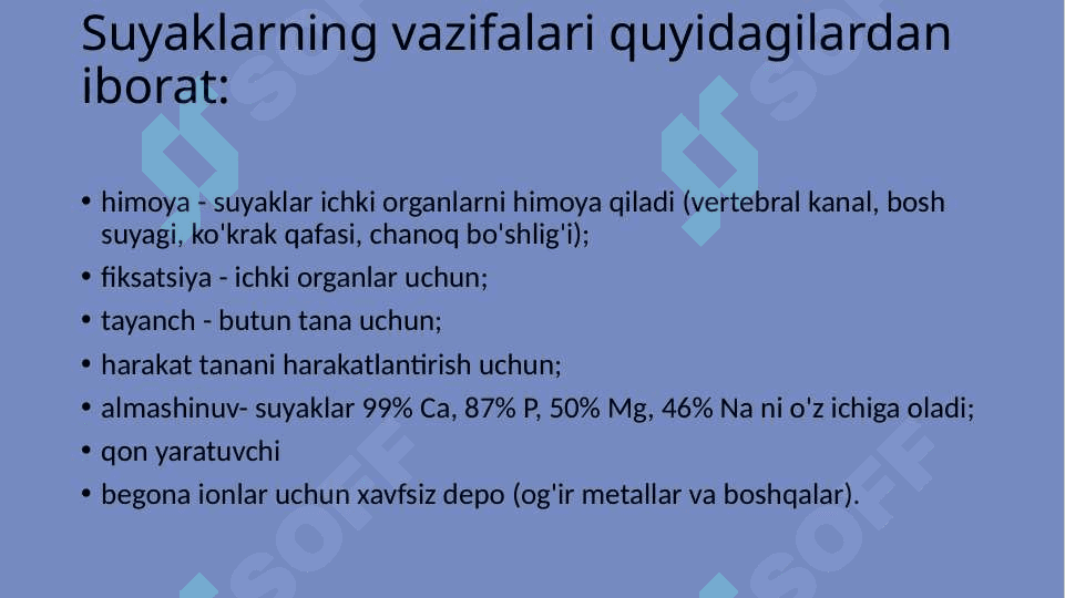 Bolalarda suyak tizimini anatomo – fiziologik hususiyatlari. Skeletni usishi va shakillanishi. Suyak usti pardasini hususiyatlari 3
