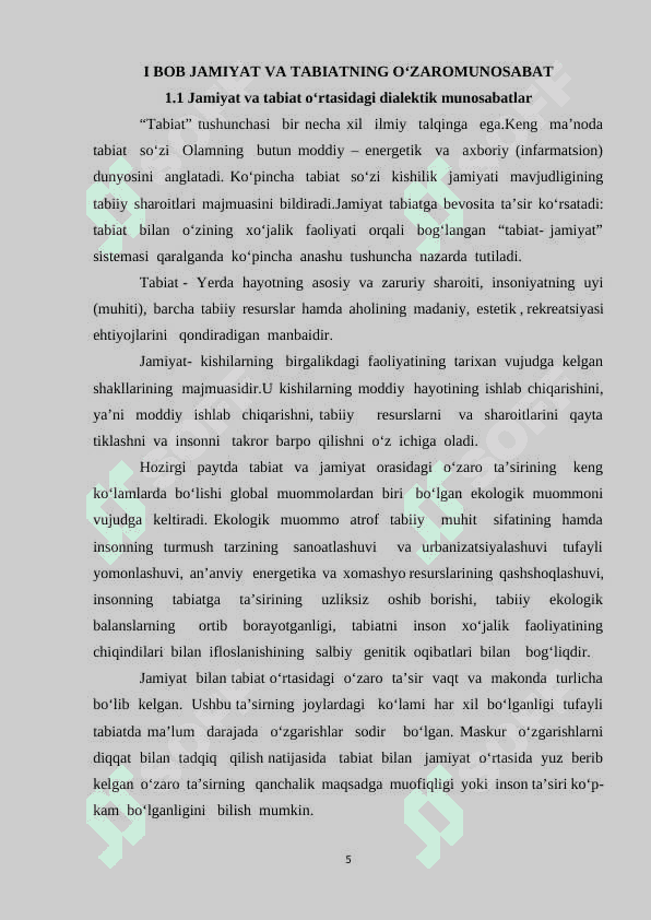 Jamiyat va tabiatning oʻzaro taʼsiri va uning oqibatlari 5