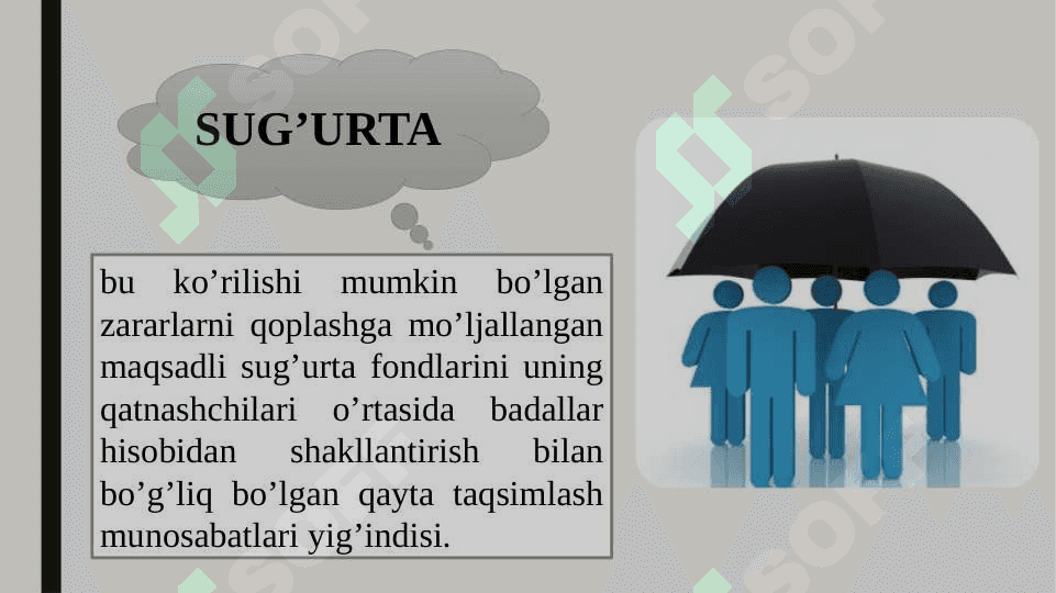 Moliya bozori institutlari (sug'urta va bank) 3