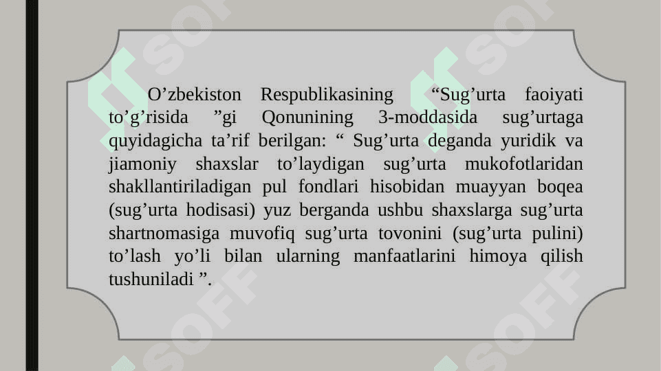 Moliya bozori institutlari (sug'urta va bank) 4