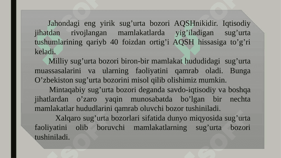 Moliya bozori institutlari (sug'urta va bank) 7