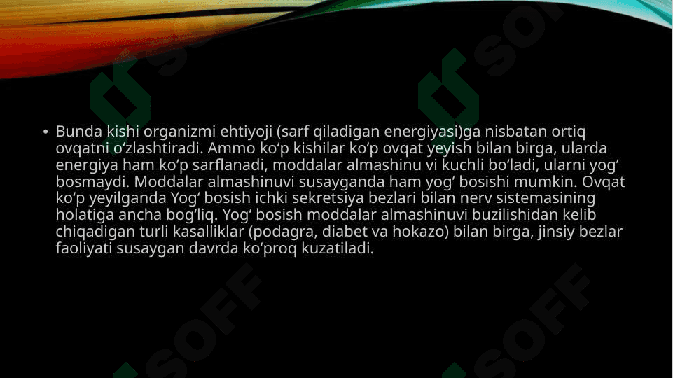 Yog’ bosish, semirish, giperlipidemiya, sfingolipidozlar 3