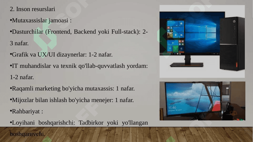 Tadbirkorlik faolyatlarini tashkil etish kompyuter programmalar asosida xizmat ko’rsatish 8