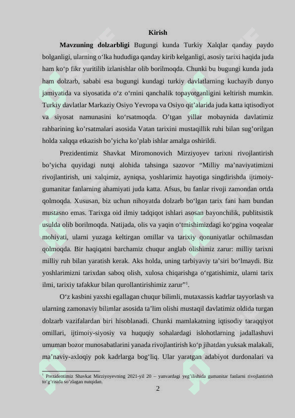 O‘zbek davlatchiligining shakllanishi va dastlabki taraqqiyot bosqichlari. 2