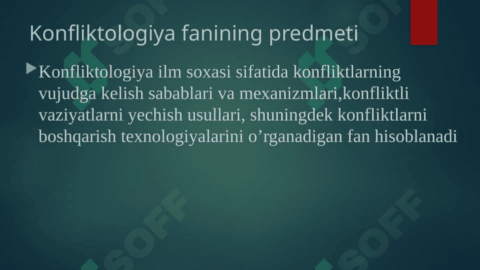 Mavzu:Konflikt inson hayotining ajralmas tarkibi sifatida 6