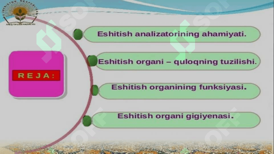 Eshituv analizatori patalogiyasining etalogiya va patogenezi 2