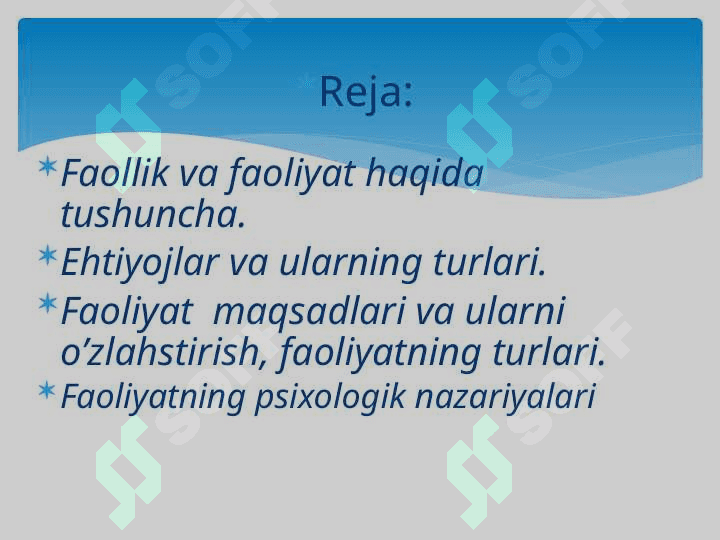 FAOLIYATI BORASIDA PSIXOLOGIK NAZARIYALAR 2