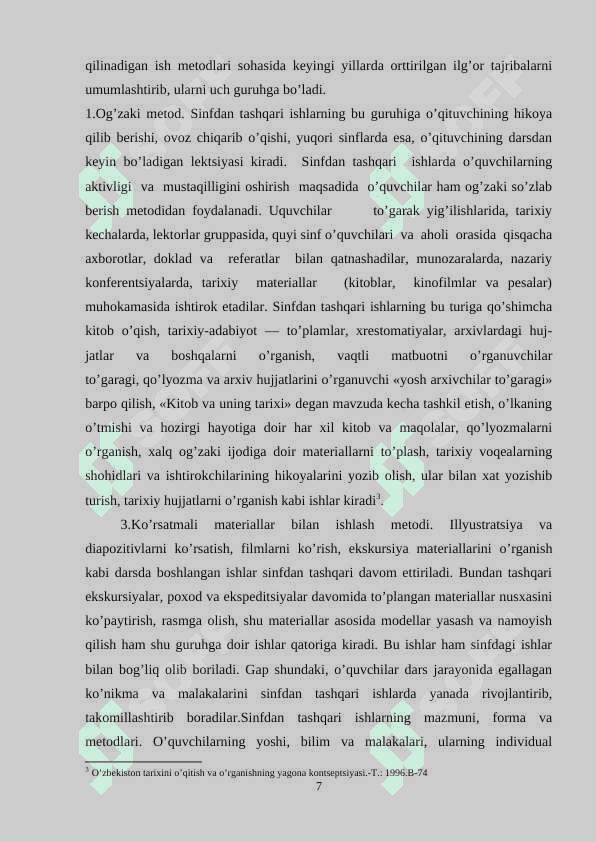 Maktabda tarix fani to’garagi faoliyatini tashkil etish 7