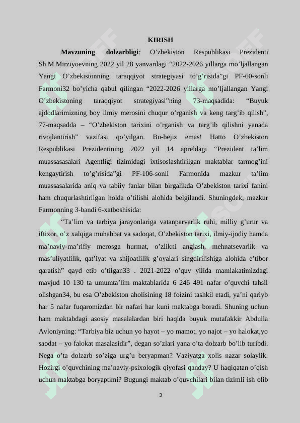 9-Sinfda O’zbekiston tarixidan sinfdan tashqari ishlarni olib borish. (muzeylar misolida). 3