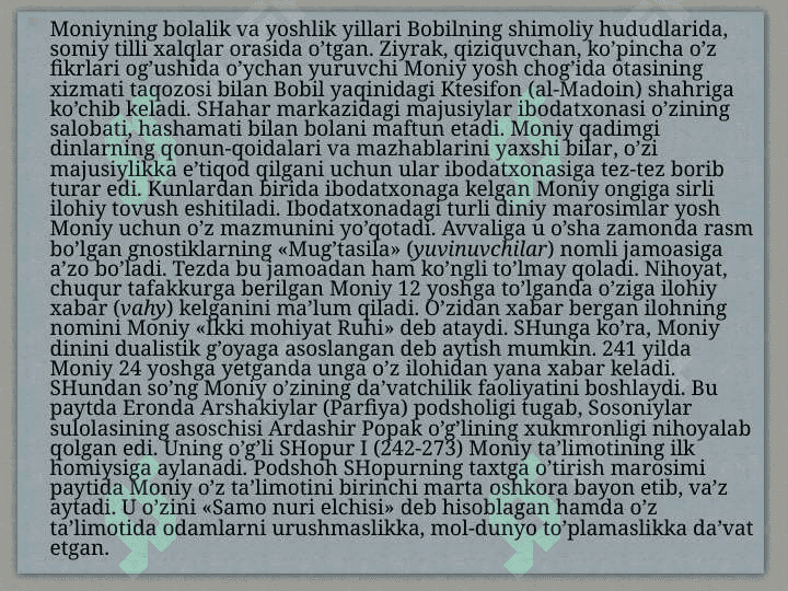 Moniy ta’limoti 4