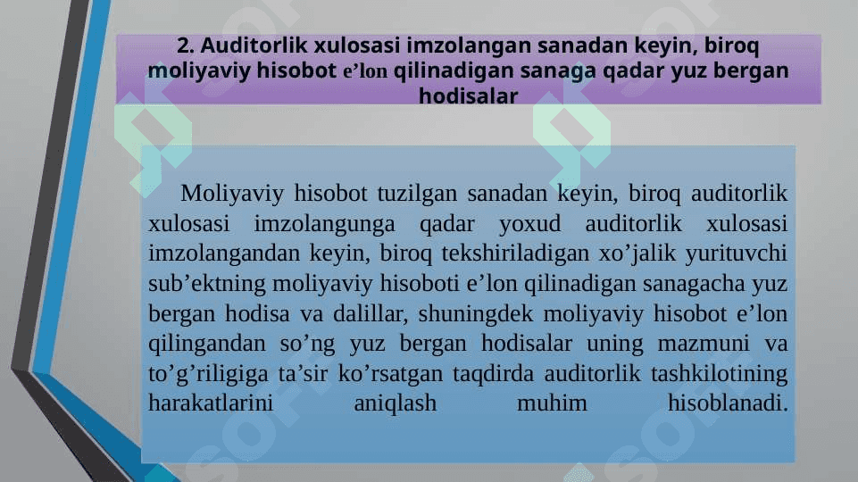 Audit o'tkazish jarayonida ma'lumotlarni yig'ish va to'plash bo'yicha xalqaro standartlar 7