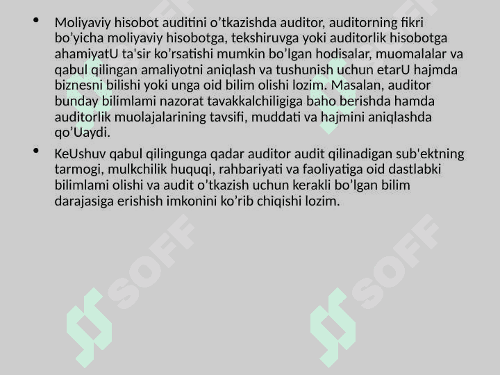 Audit tekshiruvining umumiy maqsadi 6