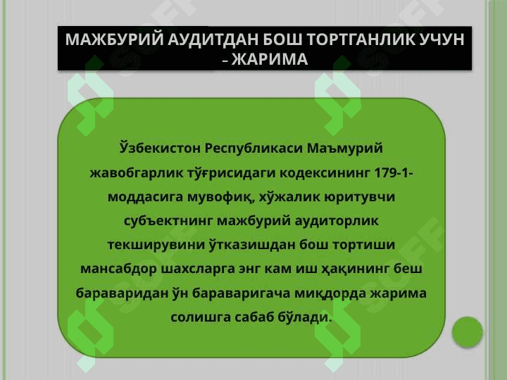 Auditorlik faoliyatining tashkiliy asoslari 8