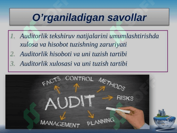Auditorlik hisoboti va xulosasi 2