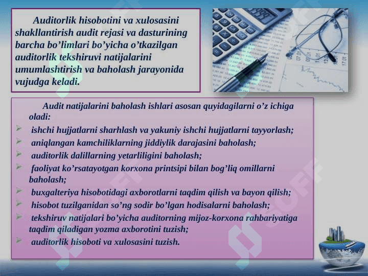 Auditorlik hisoboti va xulosasi 3
