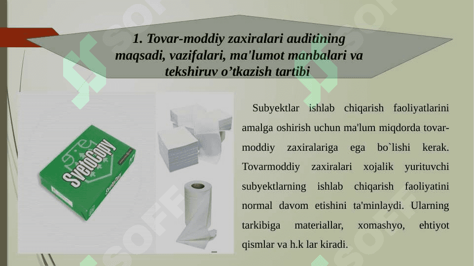 Tovar-moddiy zaxiralari auditi UMUMIY 3
