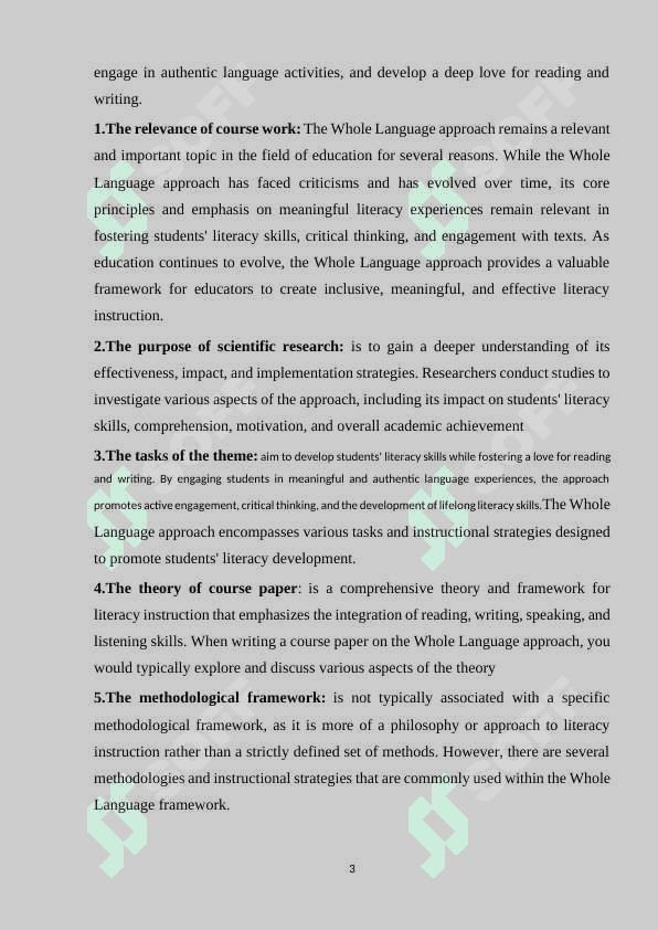Theoretical aspects of the studied language 4
