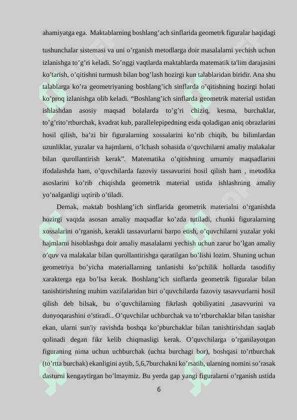 BOSHLANG‘ICH SINFLARDA FAZOVIY SHAKLLARNI 5