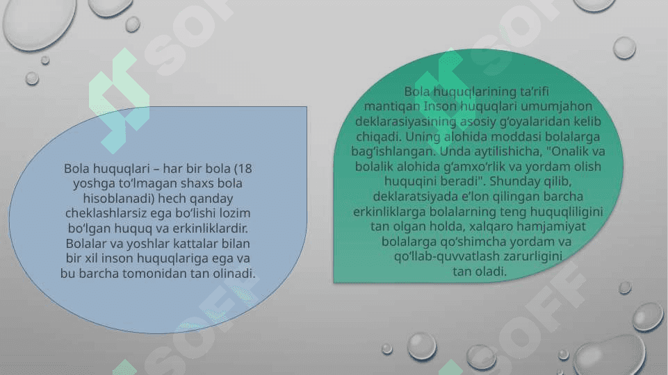 Konstitutsiyada bolaning huquqlari, erkinliklari va qonuniy manfaatlarining ta'minlanishi va himoya qilinishi 3