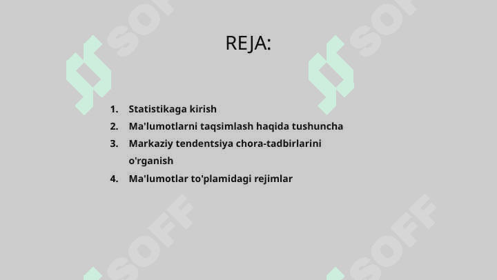 Statistika moda va mediana 2