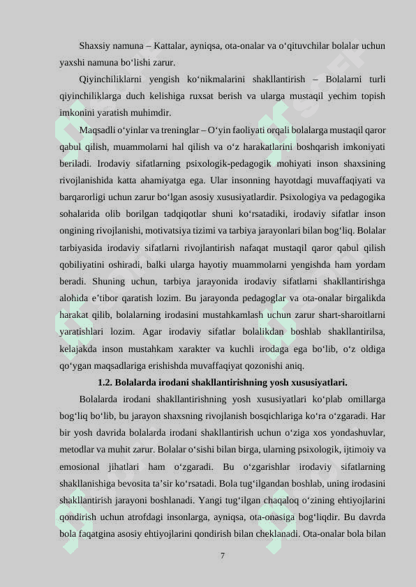 MEHNAT FAOLIYATI ORQALI BOLALARDA IRODAVIY SIFATLARNI SHAKLLANTIRISH 7
