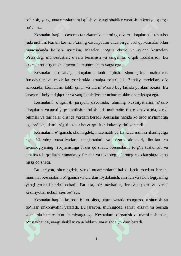 KESMALARNI TAQQOSLASH VA O‘LCHASH MAVZUSINI O‘QITISH METODIKASI. 7