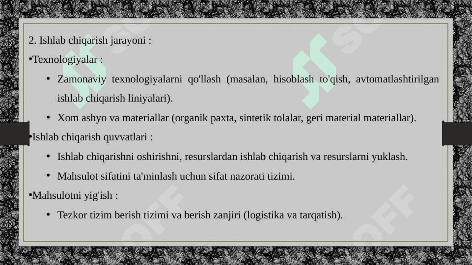 Engil sanoat yo’nalishida tadbirkorlikni shakillantirish 4