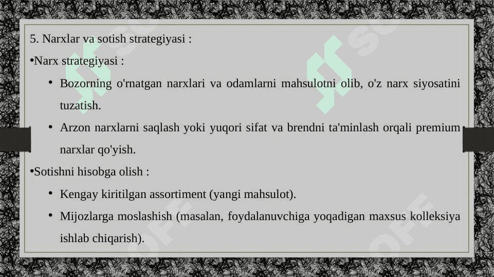 Engil sanoat yo’nalishida tadbirkorlikni shakillantirish 7